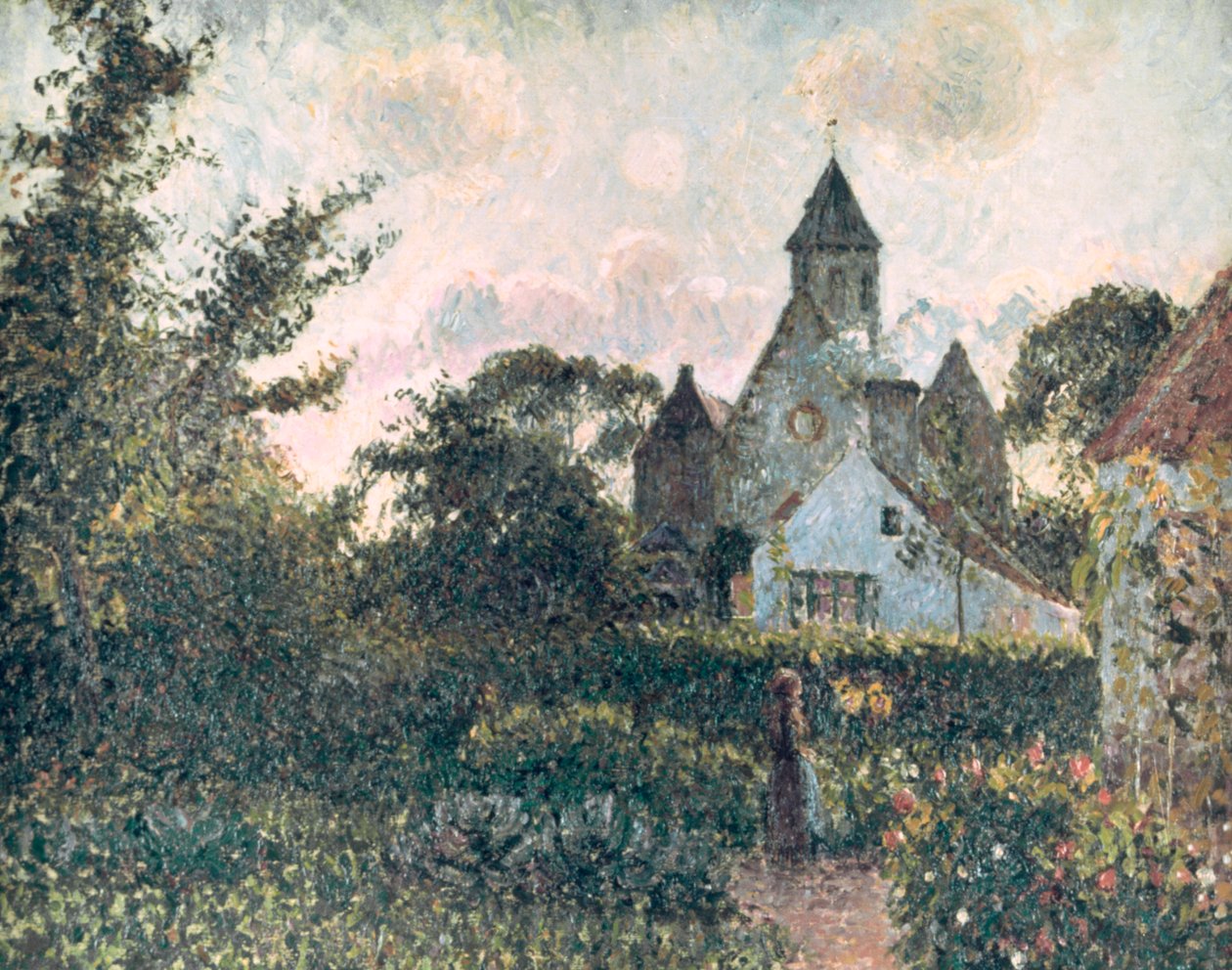 Knocke kirke, 1894 af Camille Jacob Pissarro