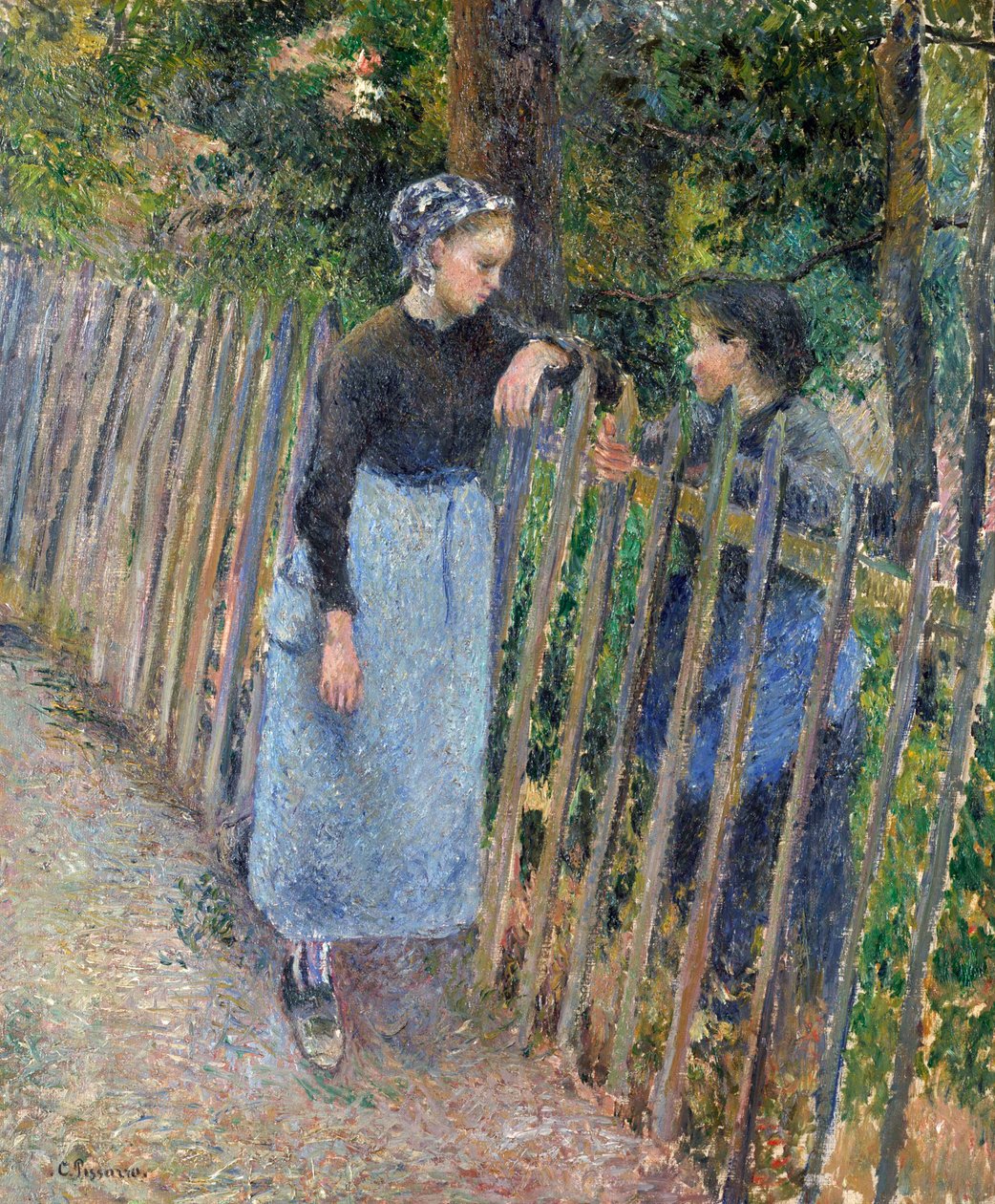 Samtale, ca 1881 af Camille Jacob Pissarro