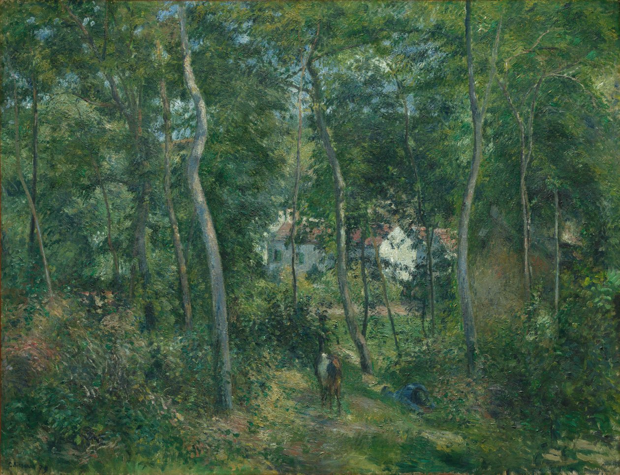 Edge of the Woods nær LHermitage, Pontoise, 1879. af Camille Jacob Pissarro