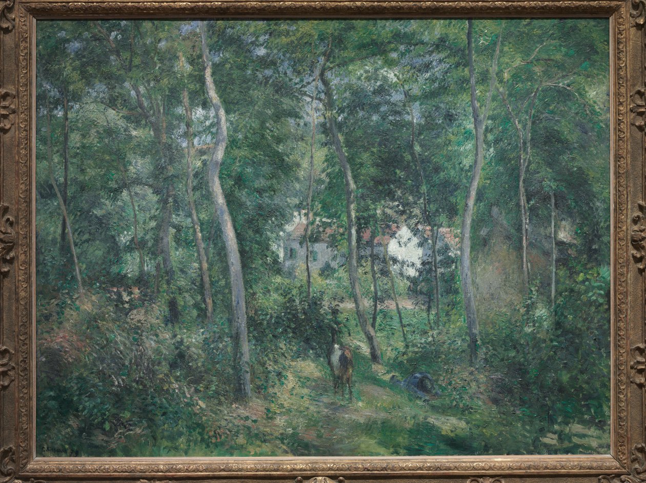 Edge of the Woods nær L"Hermitage, Pontoise, 1879 af Camille Jacob Pissarro