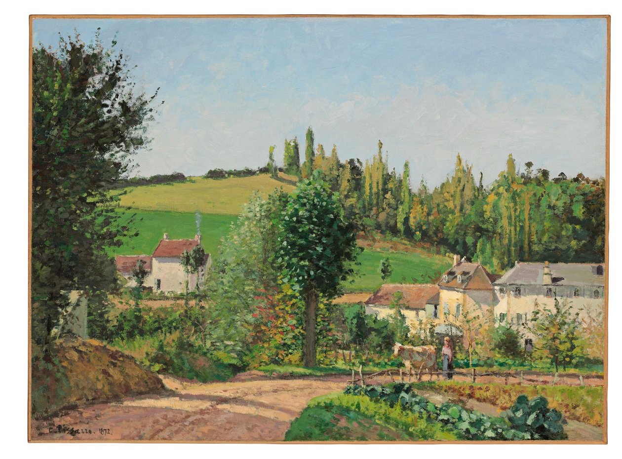 Hamlet nær Pontoise, 1872 af Camille Jacob Pissarro