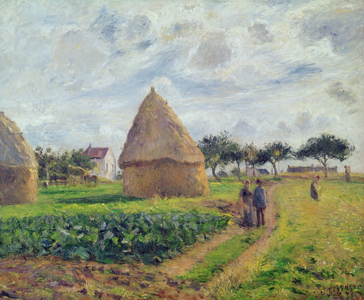 Høstakke (olie) af Camille Jacob Pissarro