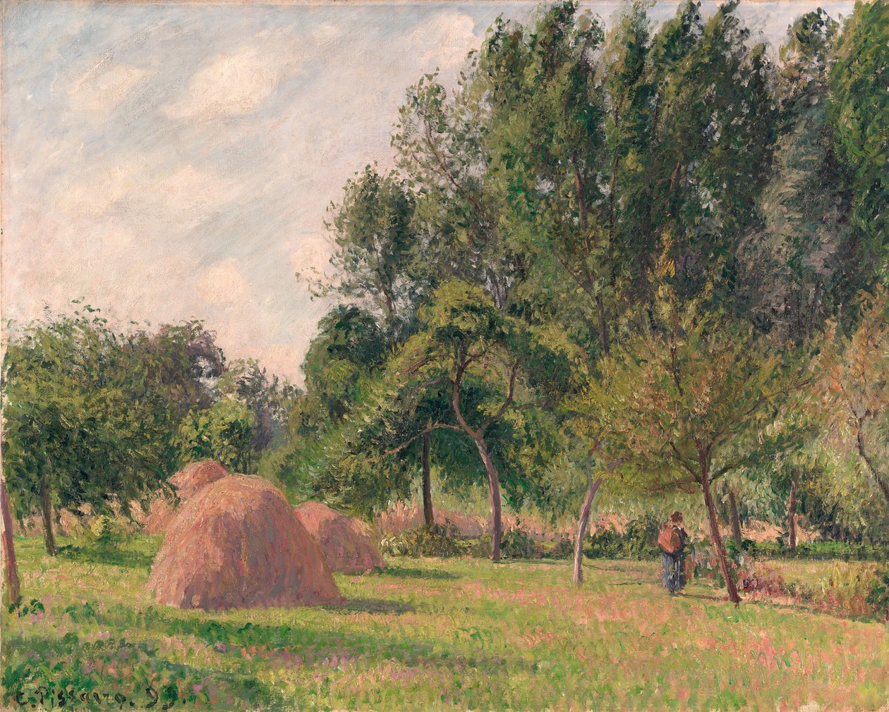 Høstakke, Morgen, Éragny, 1899 af Camille Jacob Pissarro