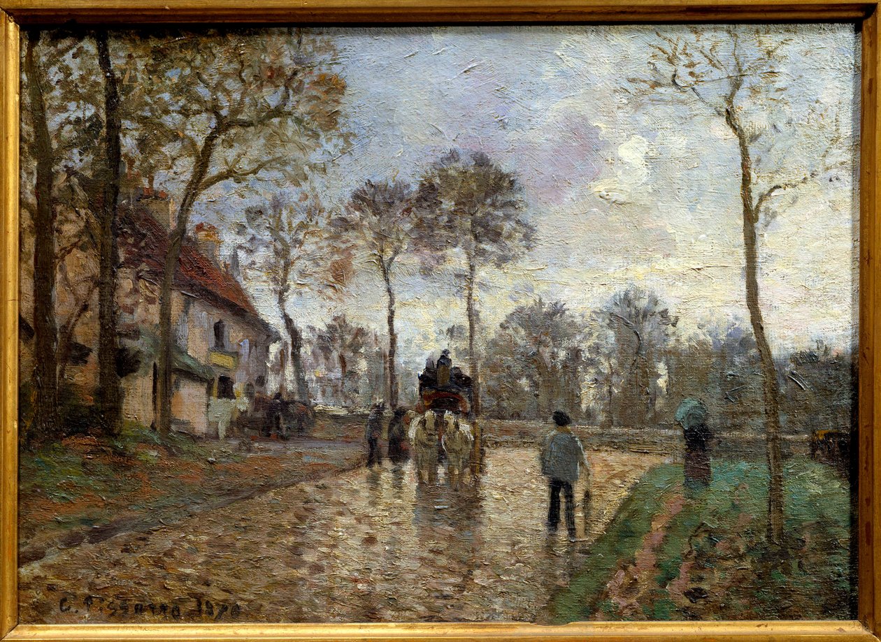 Vogn, Louveciennes af Camille Jacob Pissarro