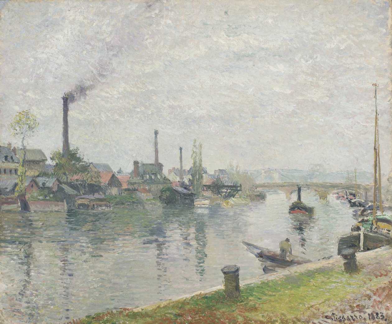 LIIle Lacroix i Rouen, 1883 af Camille Jacob Pissarro
