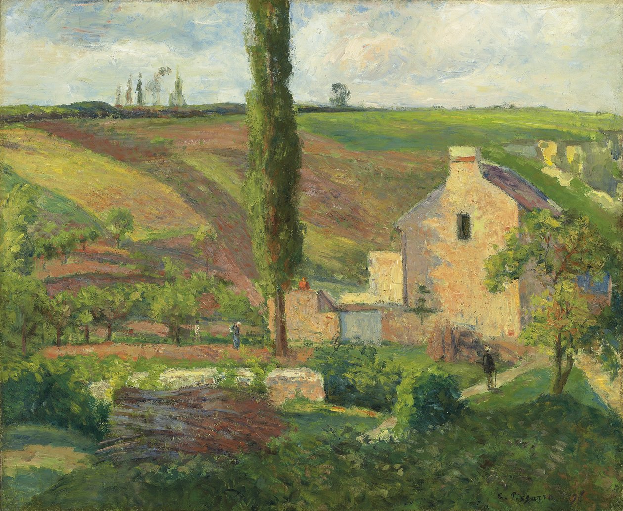 Cote des Mathurins ved Hermitage, Pontoise, 1876 af Camille Jacob Pissarro