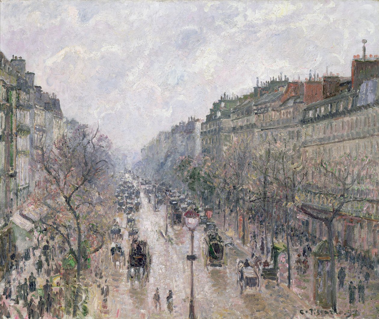 Boulevard Montmartre af Camille Jacob Pissarro