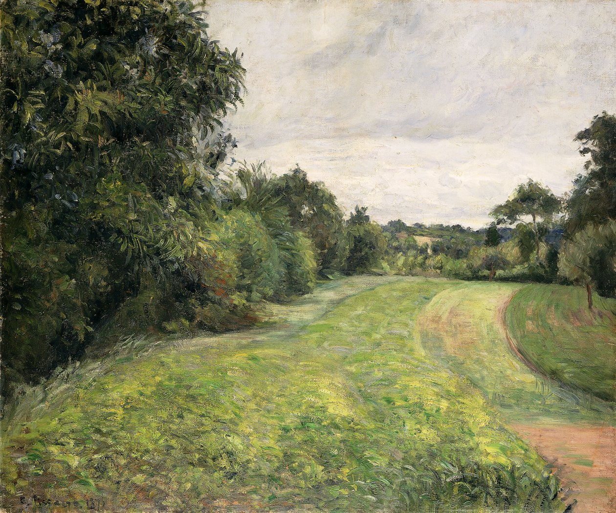 The Bottom of St, 1876 af Camille Jacob Pissarro