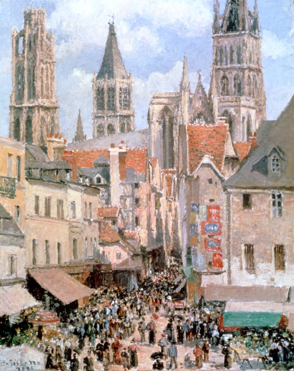 Levine og Walk Rouen, 1898 af Camille Jacob Pissarro