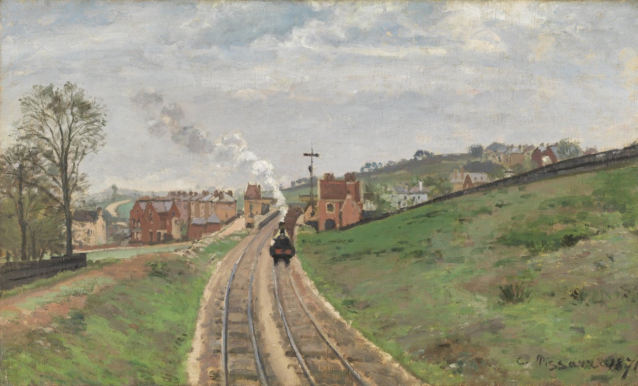 Lordship Lane Station, Dulwich, 1871 af Camille Jacob Pissarro
