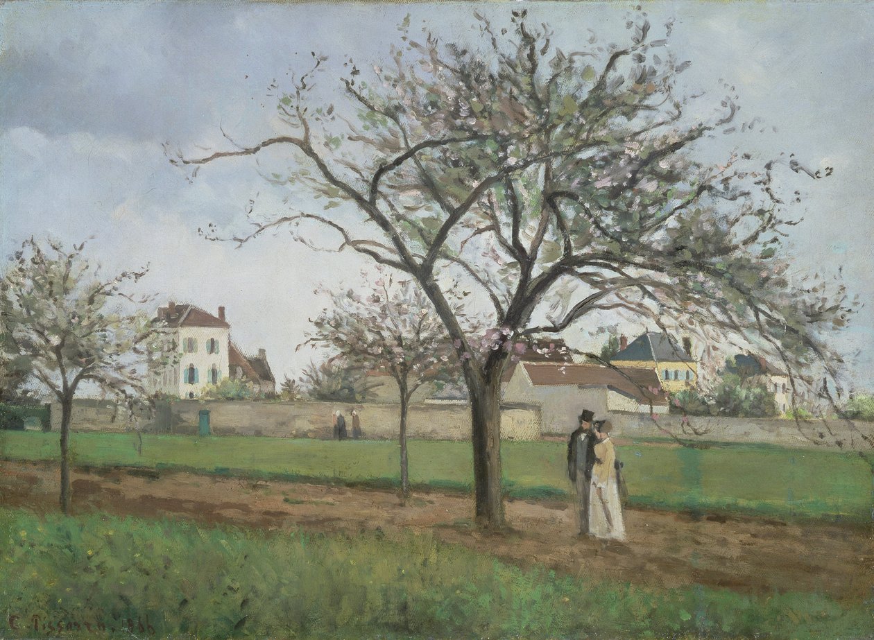 Pere Galliens hus i Pontoise, 1866 af Camille Jacob Pissarro