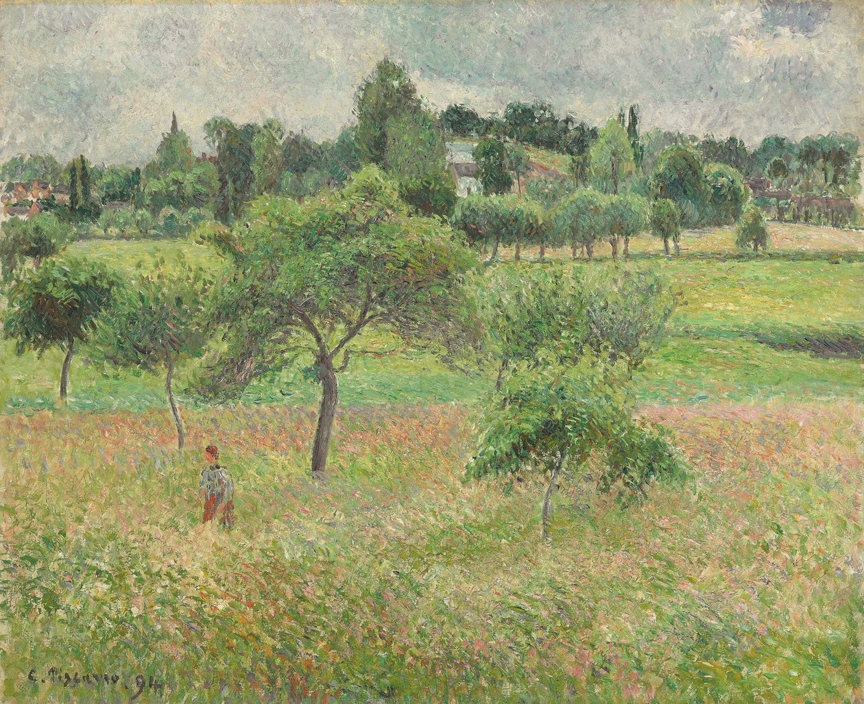 Æbletræer i Eragny, 1894 af Camille Jacob Pissarro
