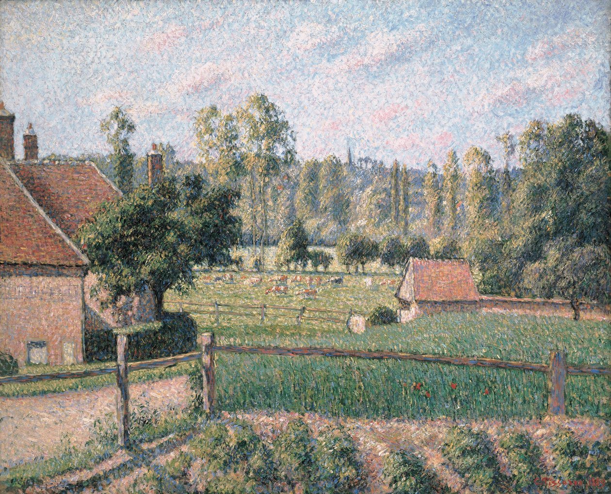 Prærien i Eragny, 1889 af Camille Jacob Pissarro
