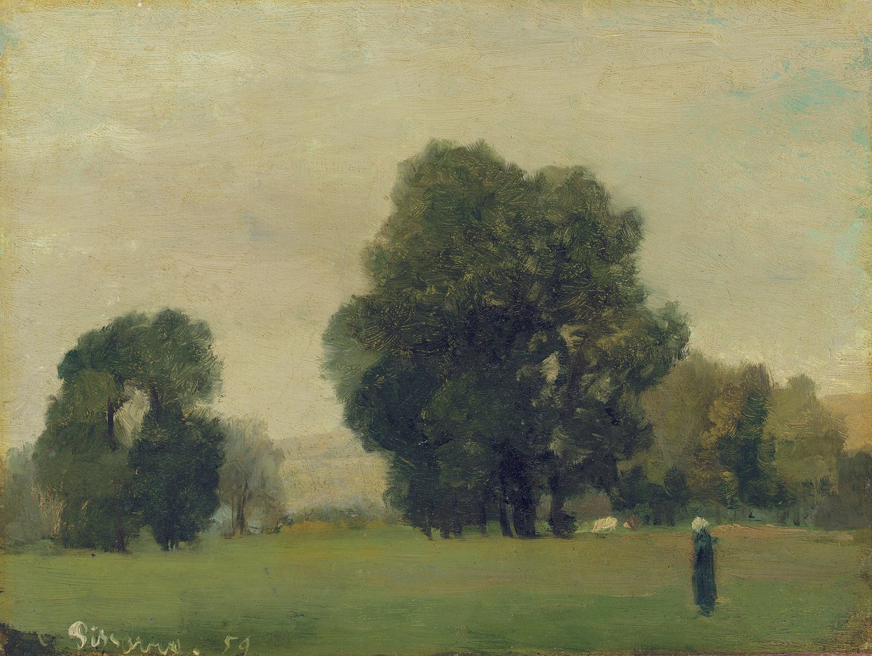 Engene i La Roche-Guyon, 1859 af Camille Jacob Pissarro