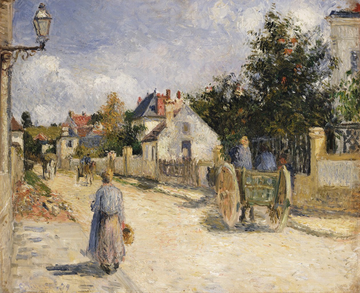 Vej i Pontoise, 1879 af Camille Jacob Pissarro
