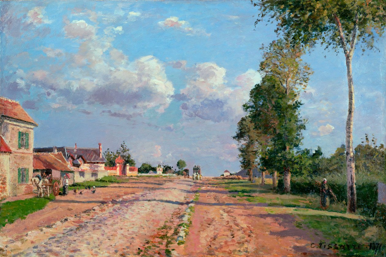 Vejen til Versailles, Rocquencourt, 1871 af Camille Jacob Pissarro