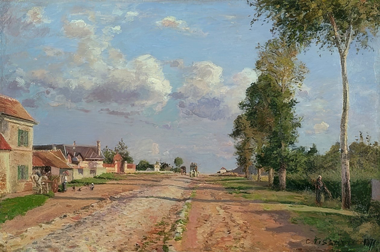 Route de Versailles, Rocquencourt. 1871 af Camille Jacob Pissarro