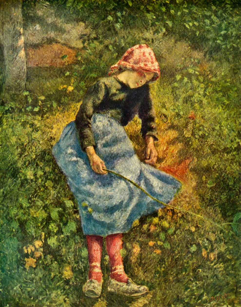 Siddende bondekvinde, 1881, 1939. af Camille Jacob Pissarro