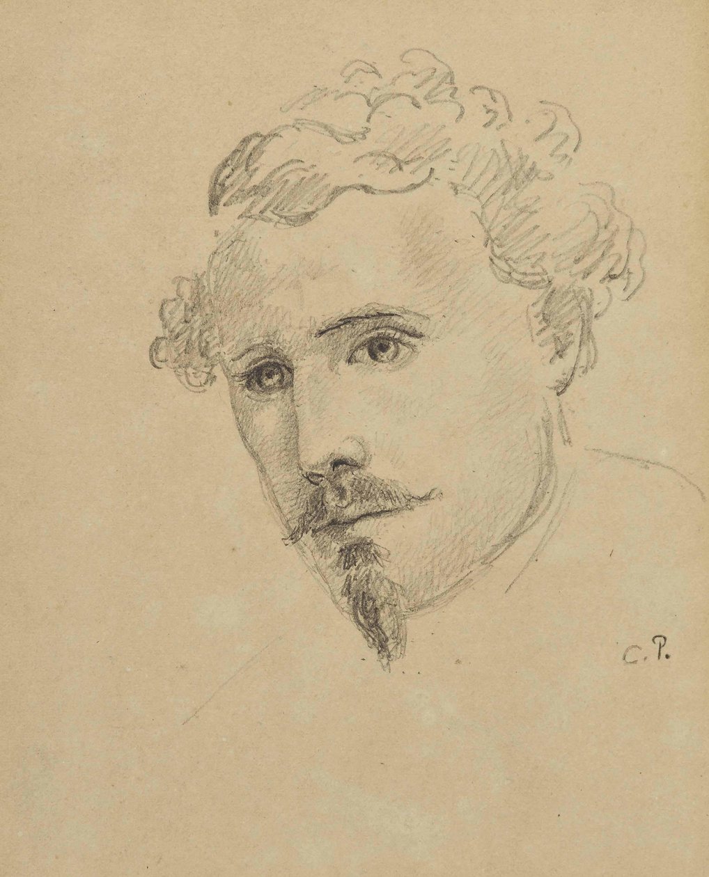 Selvportræt, ca. 1853. af Camille Jacob Pissarro
