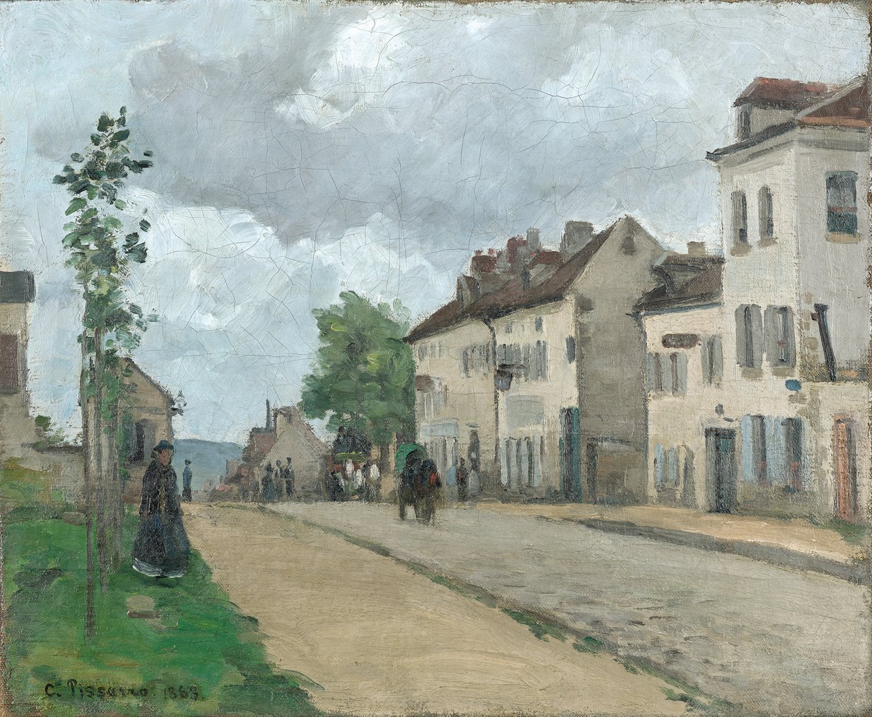 Straße i Pontoise (Rue de Gisors) af Camille Jacob Pissarro