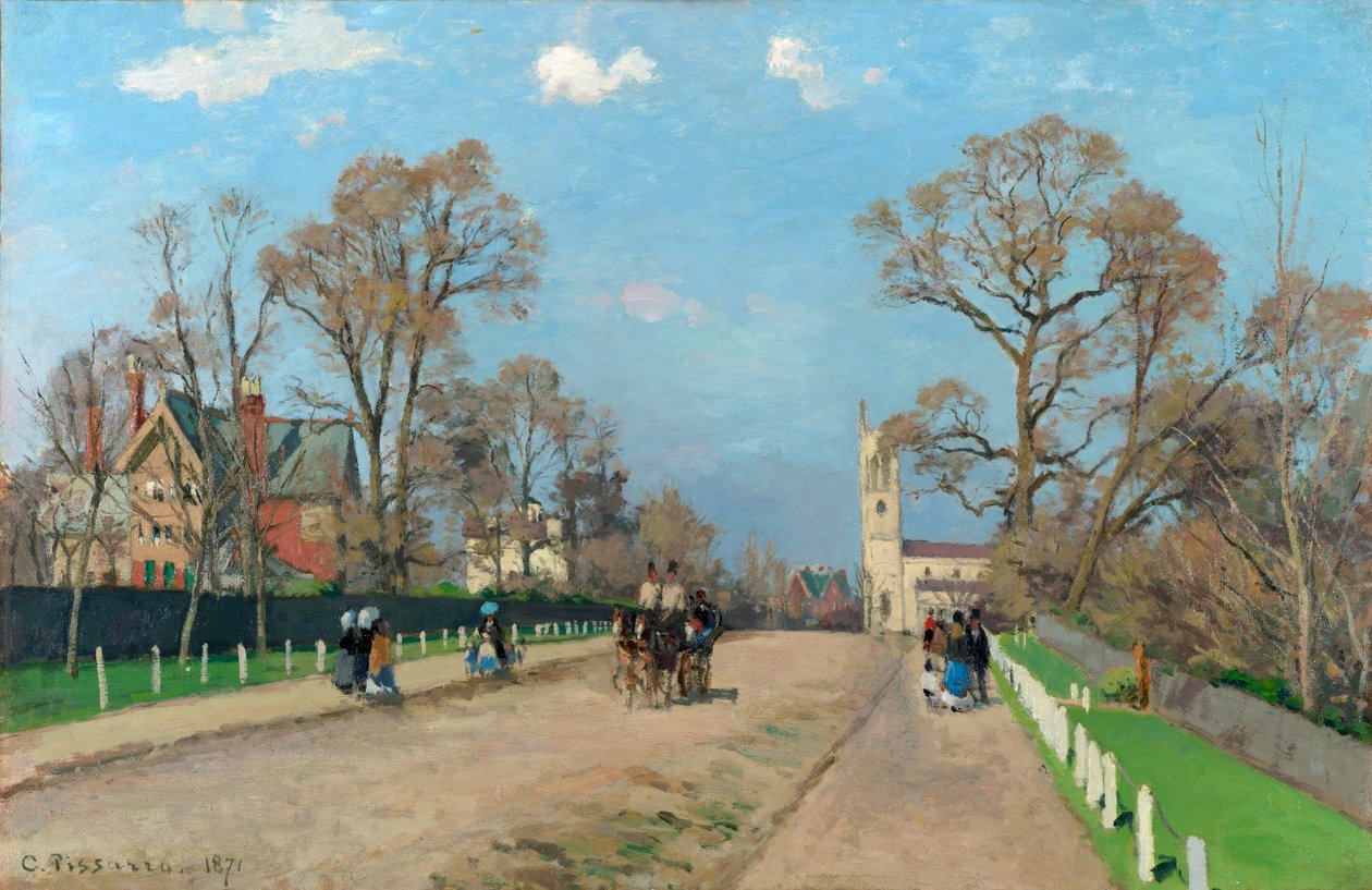 The Avenue, Sydenham, 1871 af Camille Jacob Pissarro