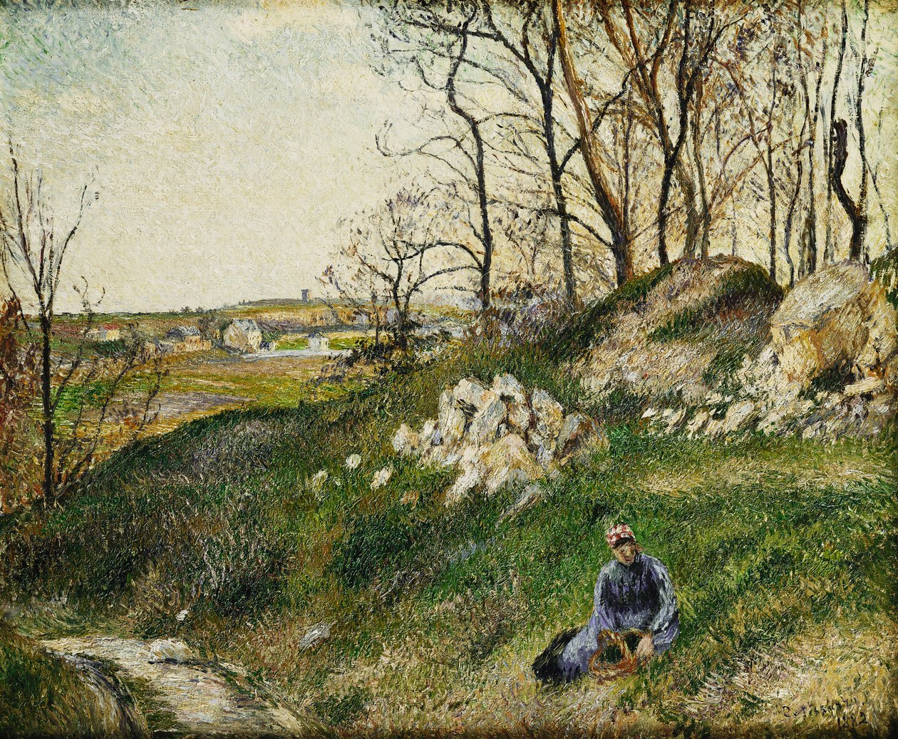 Kålplukkerne, Pontoise; Kålbrudene, Pontoise, 1882 af Camille Jacob Pissarro