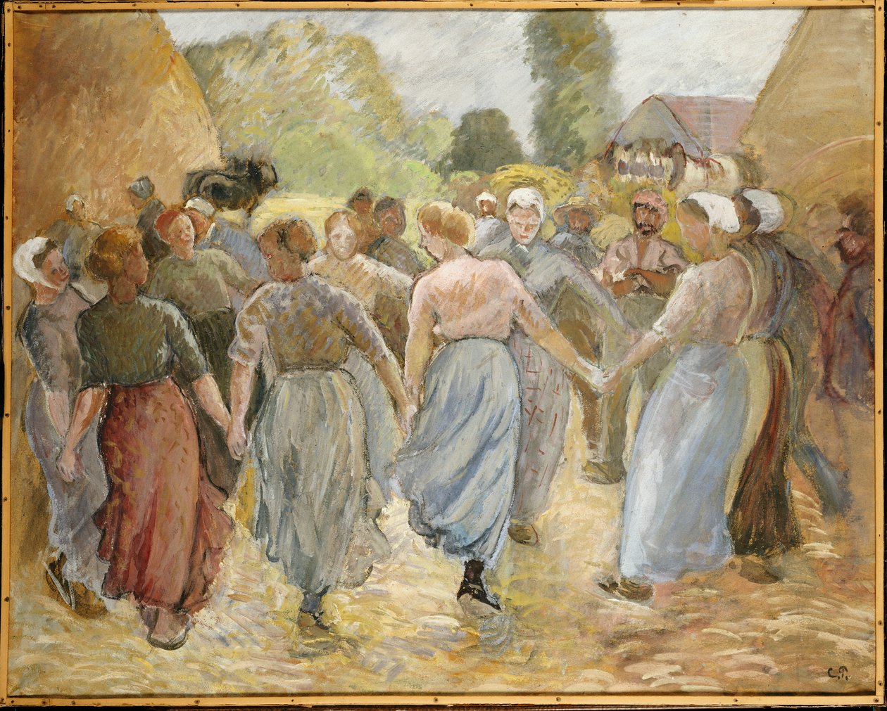 Cirklen, ca. 1884 af Camille Jacob Pissarro
