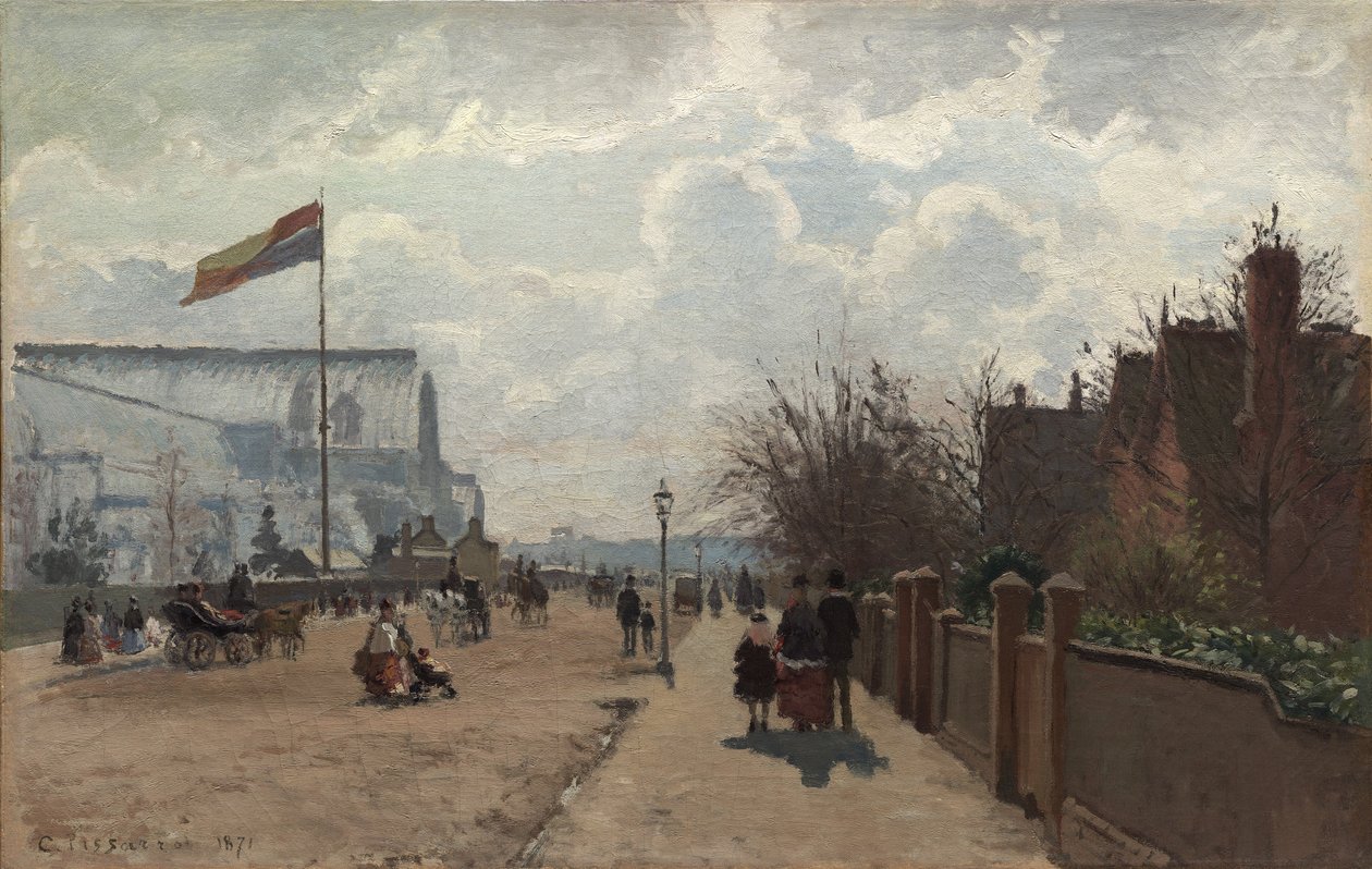 Krystalpaladset, 1871 af Camille Jacob Pissarro