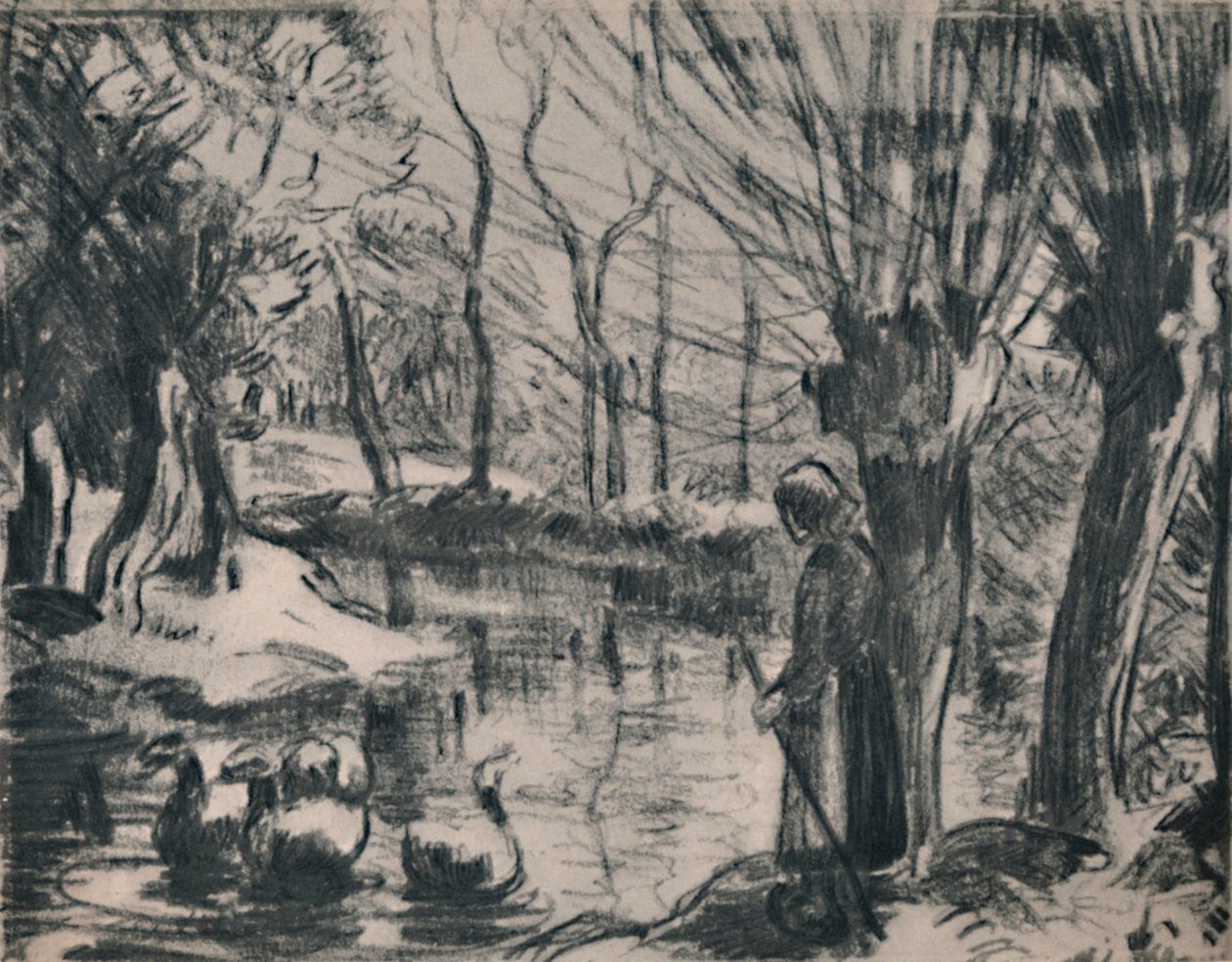 Gåsepigen, ca. 1870