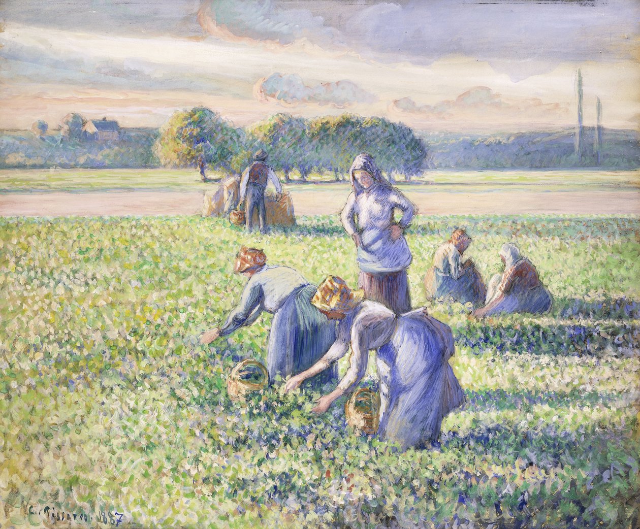 Ærtehøsten, 1887 af Camille Jacob Pissarro