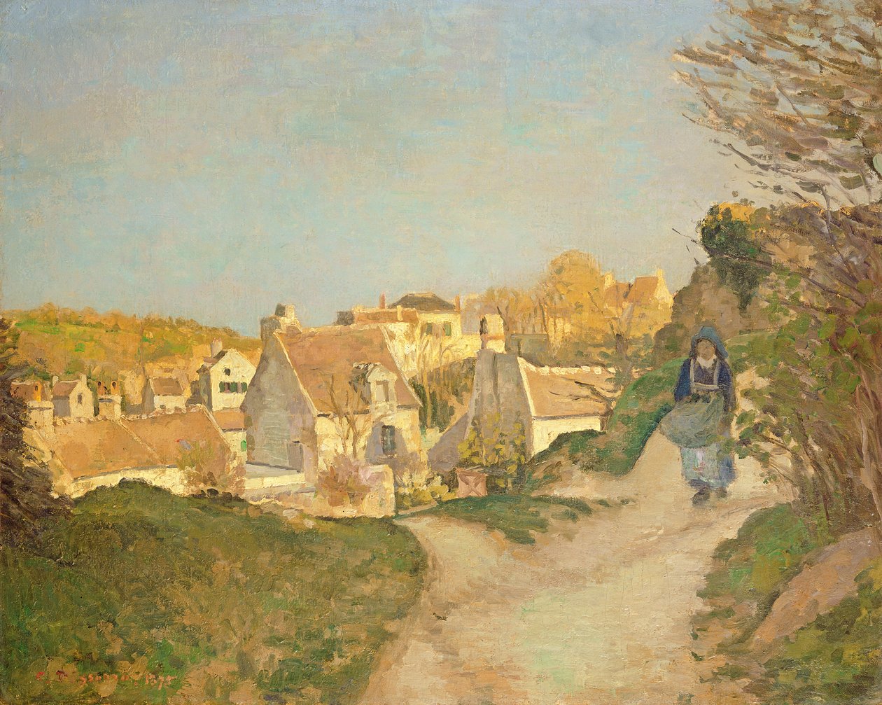 The Hill at Jallais, Pontoise, 1875 af Camille Jacob Pissarro