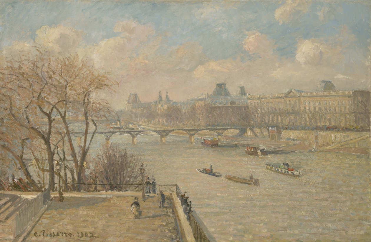 Louvre fra Pont Neuf, 1902 af Camille Jacob Pissarro