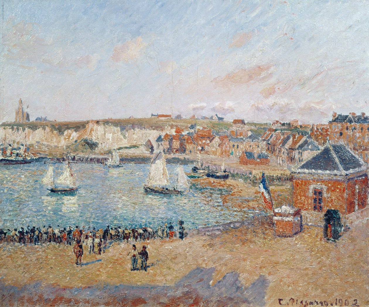 Den ydre havn i Dieppe, 1902 af Camille Jacob Pissarro