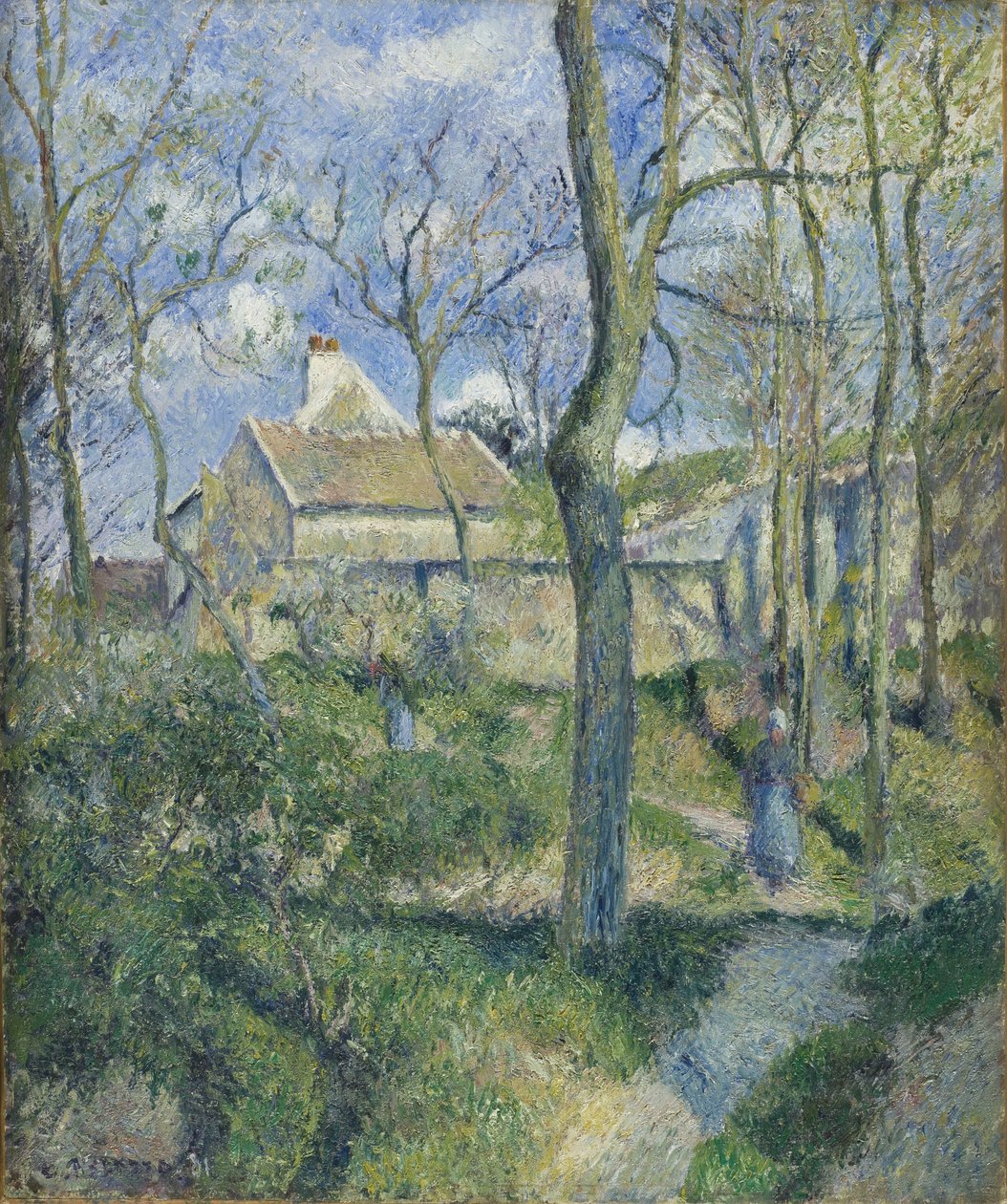 Vejen til Les Pouilleux, Pontoise, 1881 af Camille Jacob Pissarro
