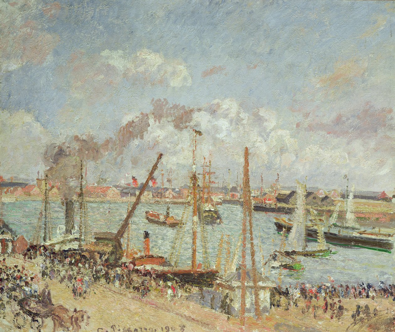 Havnen i Le Havre, eftermiddag, søn, 1903 af Camille Jacob Pissarro