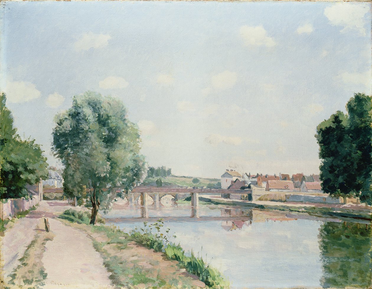 Jernbanebroen, Pontoise af Camille Jacob Pissarro
