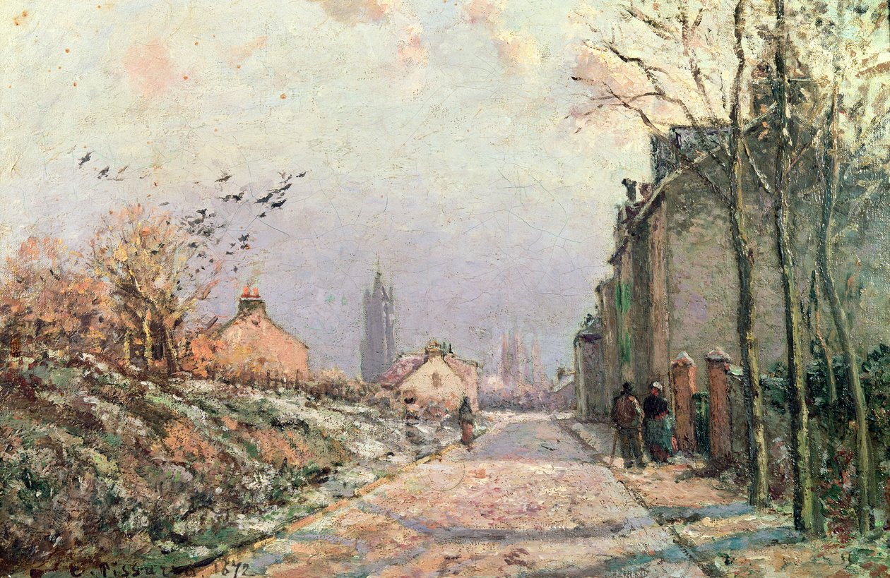 Vejen, Vinterens virkning, 1872 af Camille Jacob Pissarro