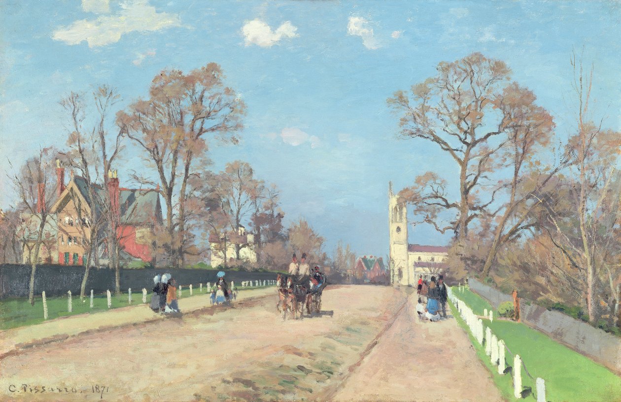 Vejen til Sydenham af Camille Jacob Pissarro