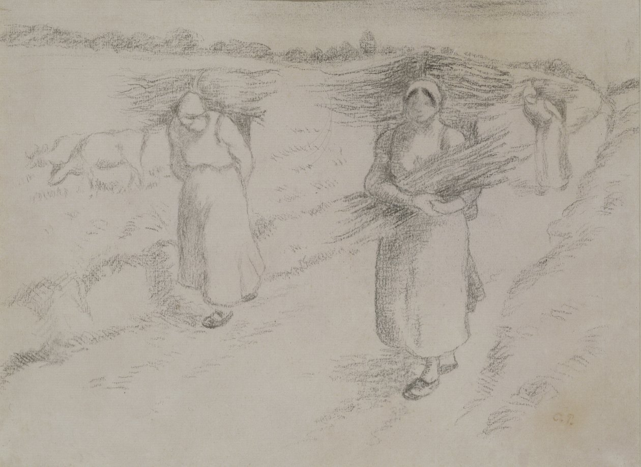 Kvistsamlerne, c.1896 af Camille Jacob Pissarro