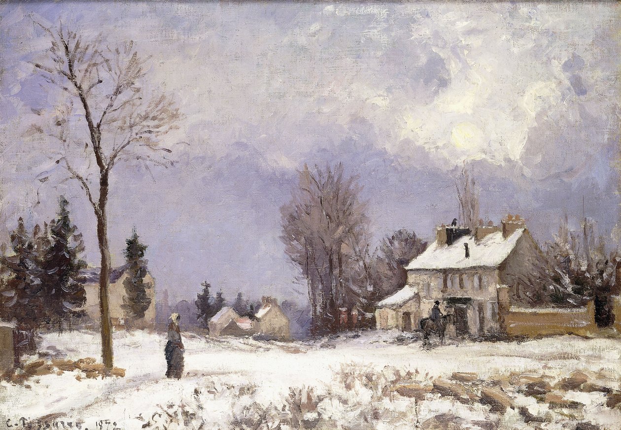 Versailles-vejen ved Saint-Germain ved Louveciennes, 1872 af Camille Jacob Pissarro