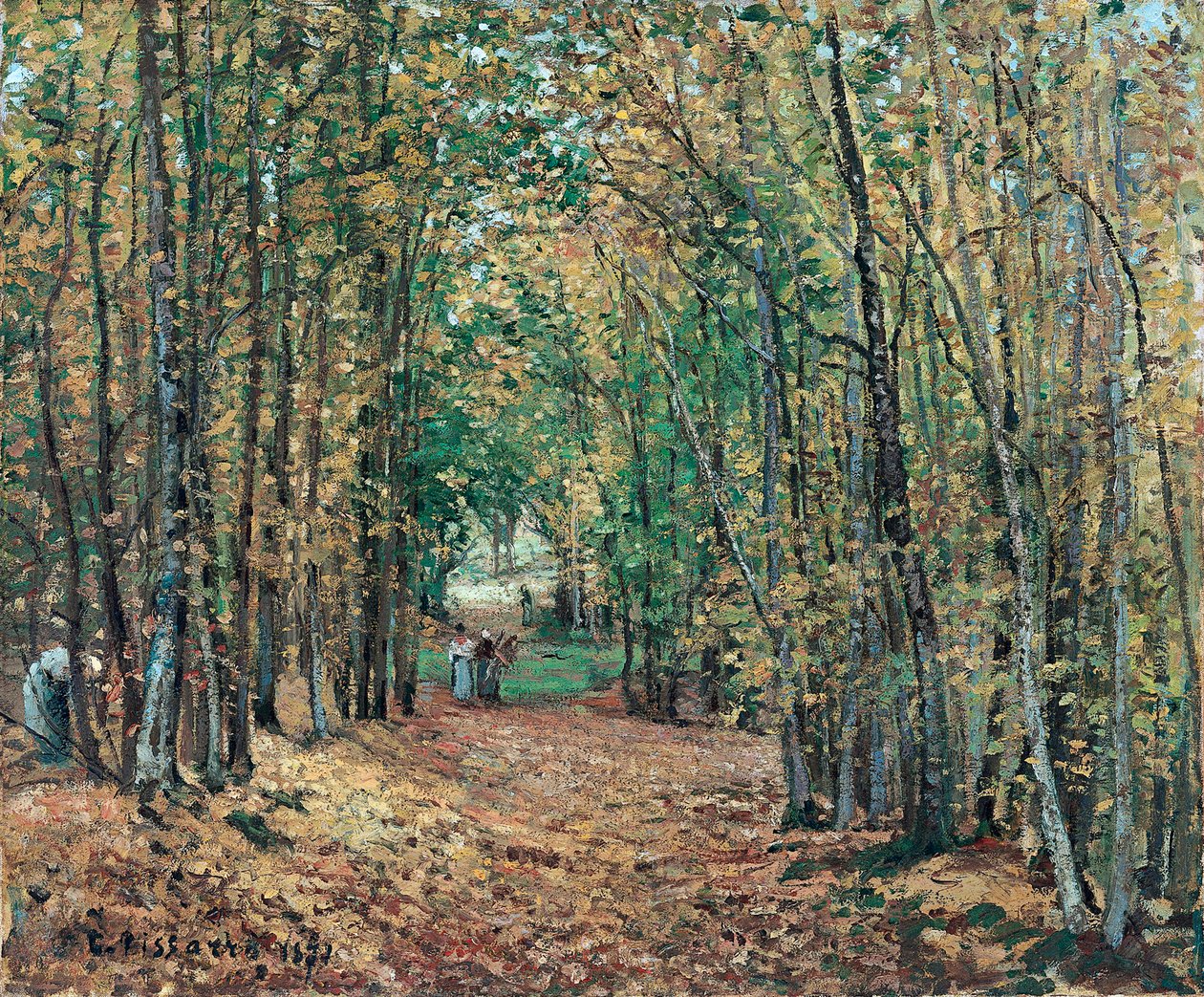 The Woods at Marly, 1871 af Camille Jacob Pissarro