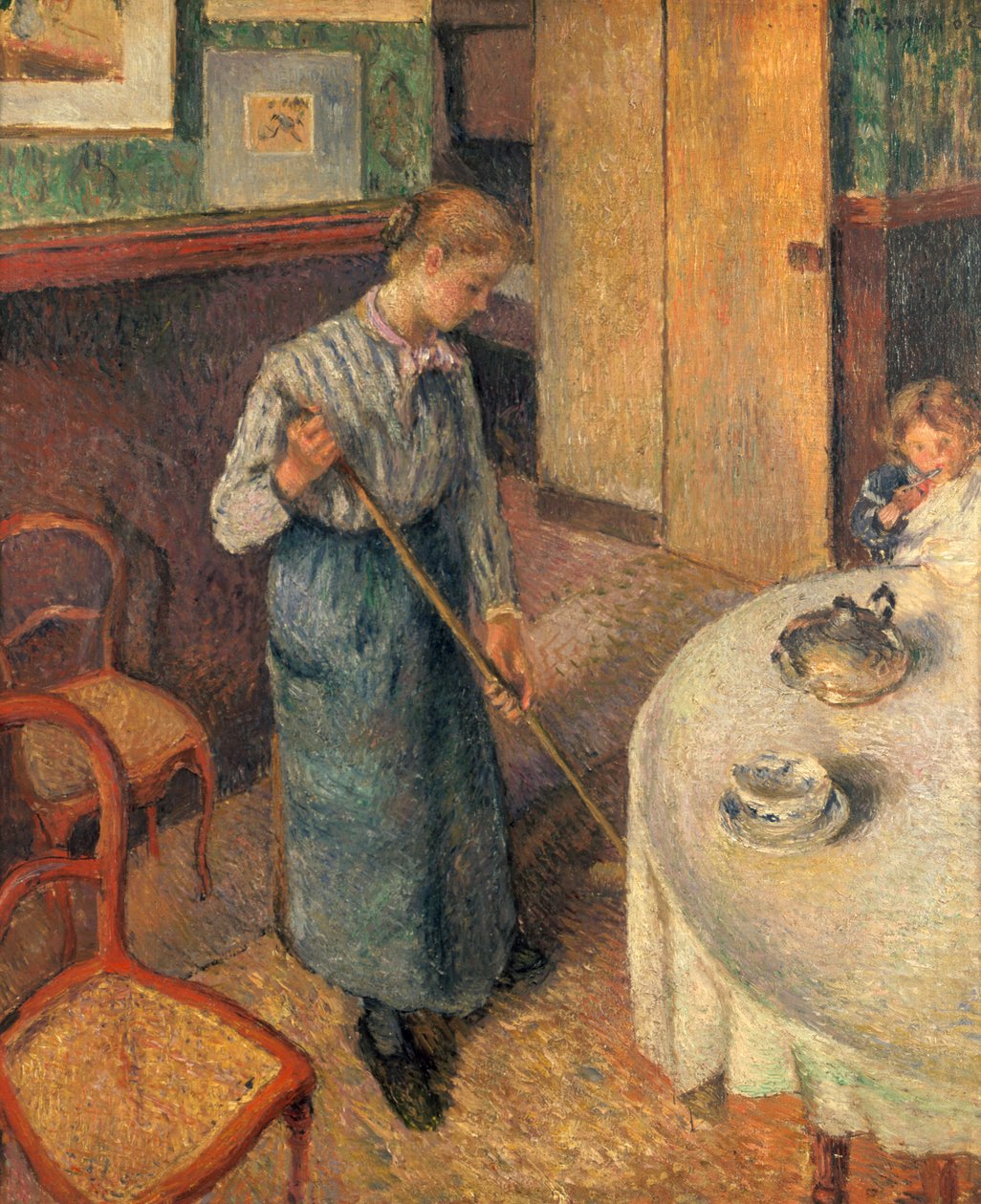 Den unge tjener, 1882 af Camille Jacob Pissarro