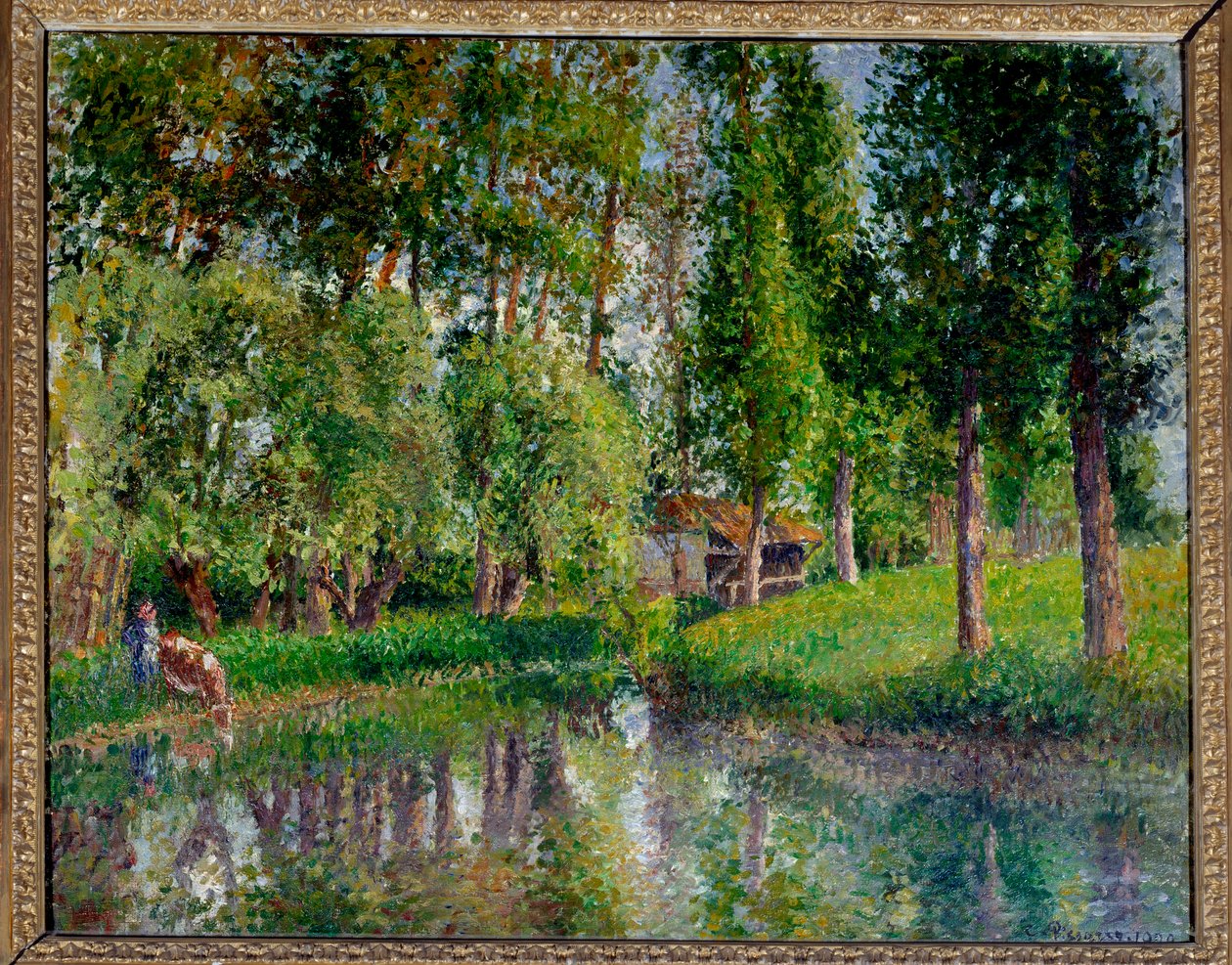 Vaskehuset i Bazincourt Maleri af Camille Pissarro (1830-1903) 1900 Søn. 0,65x0,81 m Paris, musee d