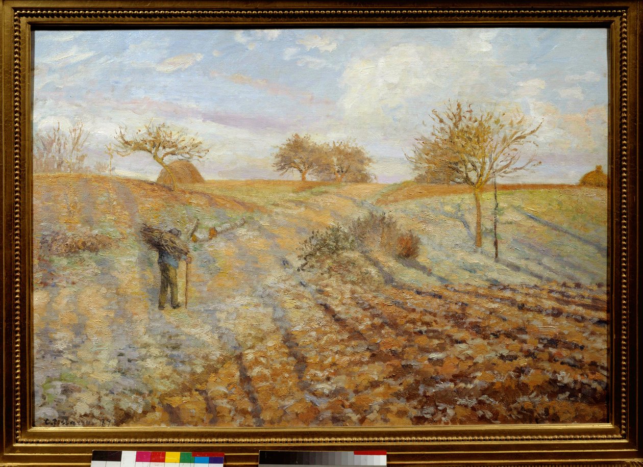 Hvidt Gelee-maleri af Camille Pissarro (1830-1903). 1873 søn. 0,65x0,93 m. Paris, Musee d