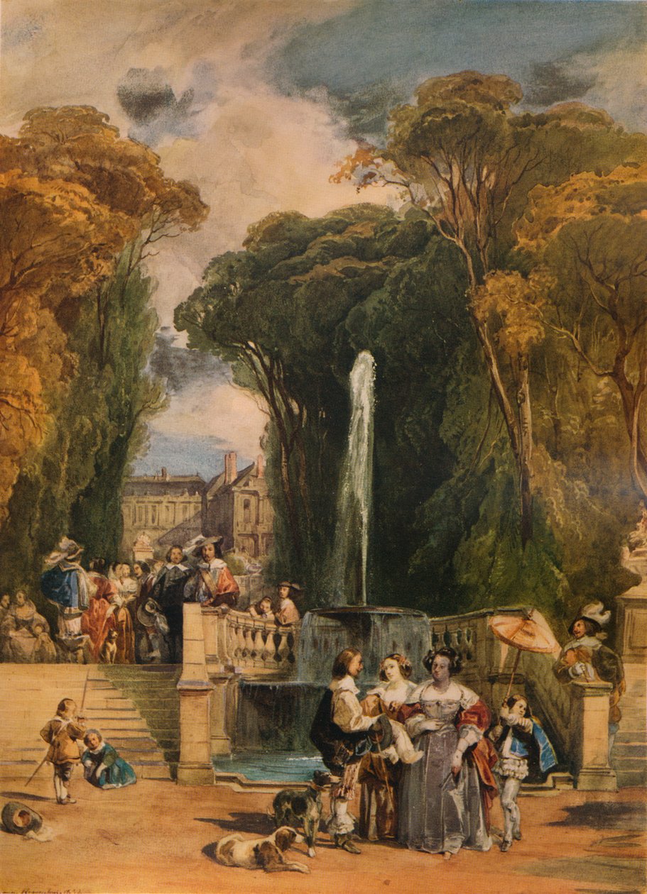 Garden of a French Chateau, 1832, 1938 af Camille Joseph Etienne Roqueplan