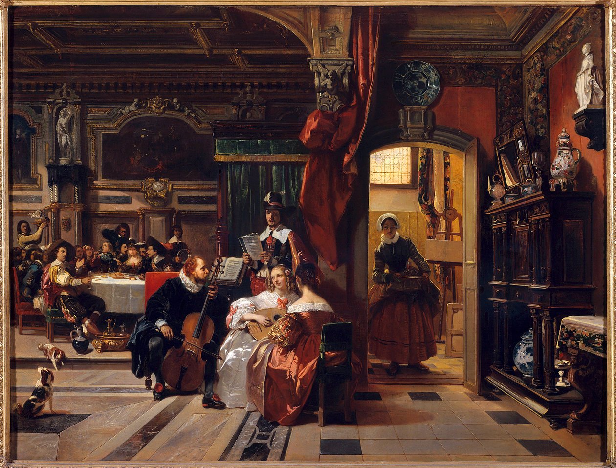 Van Dyck i London Maleren Antoon van Dyck (Anton eller Antoine Van Dyck af Camille Joseph Etienne Roqueplan