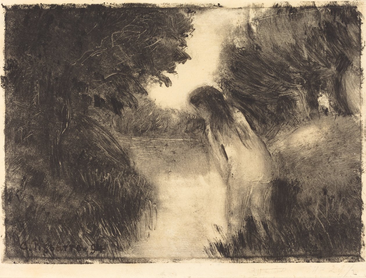 En Bader af Camille Pissarro