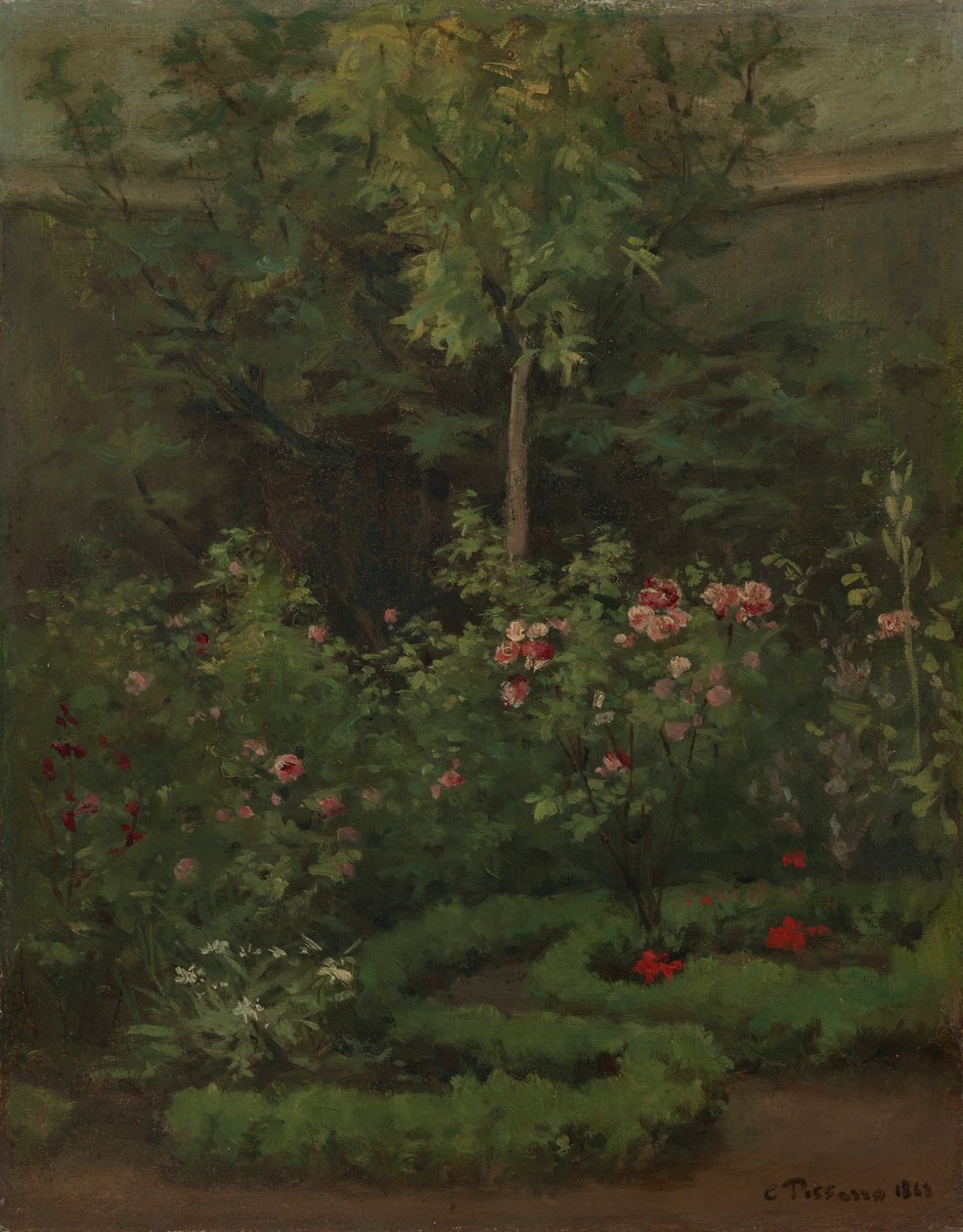 En rosenhave af Camille Pissarro