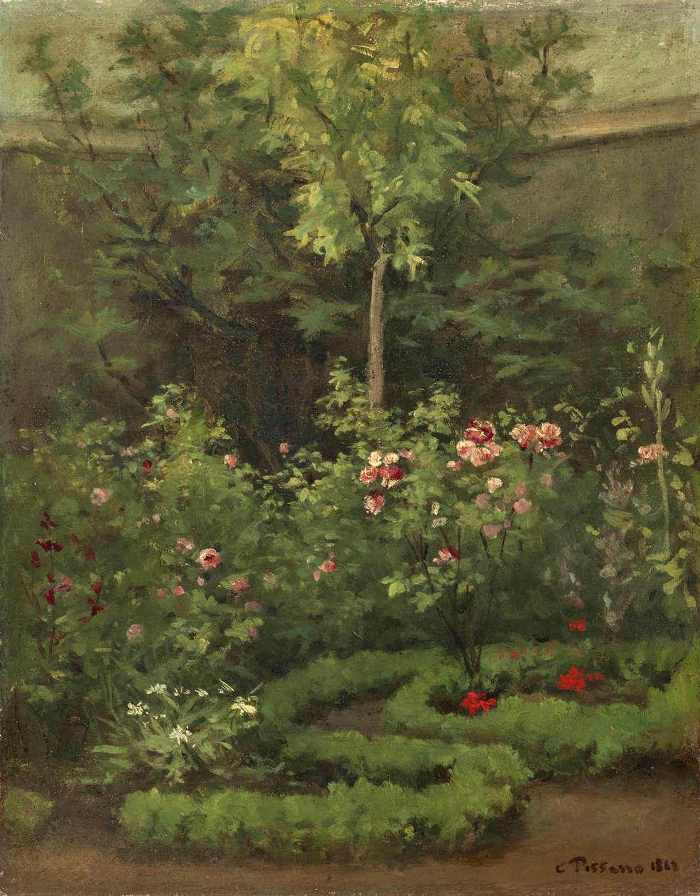 En rosenhave af Camille Jacob Pissarro