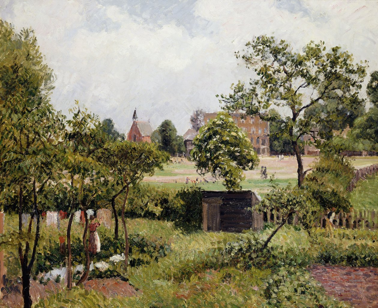 Udsigt over Stamford Brook Common; Vue de Stamford Brook Common, 1897 af Camille Jacob Pissarro